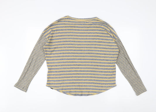 Superdry Women's Multicoloured Striped Jersey Top - Size 8