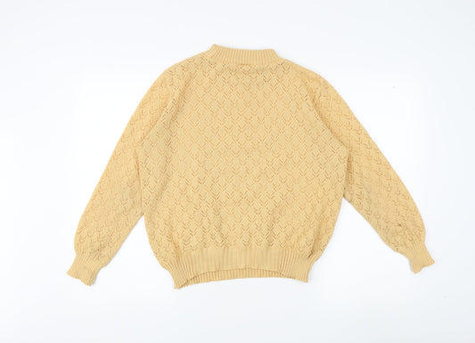 Amari Women's Beige Mock Neck Pullover Jumper Size 10-12