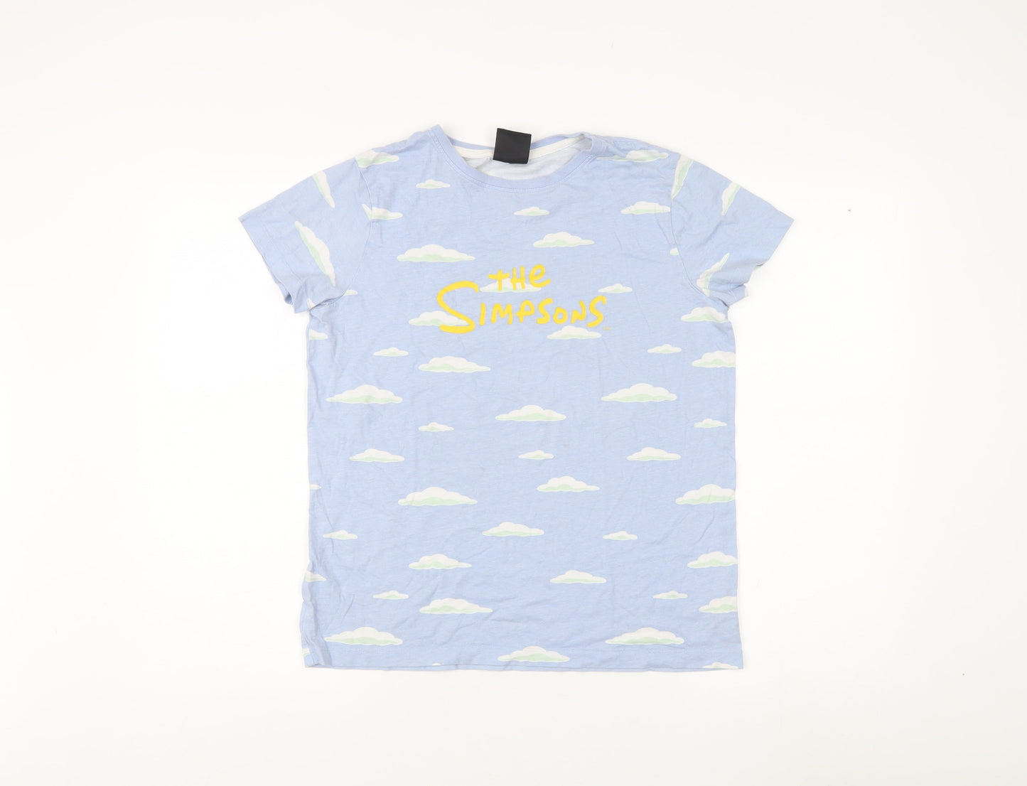 The Simpsons Blue T-Shirt Teens M Short Sleeve Crew Neck