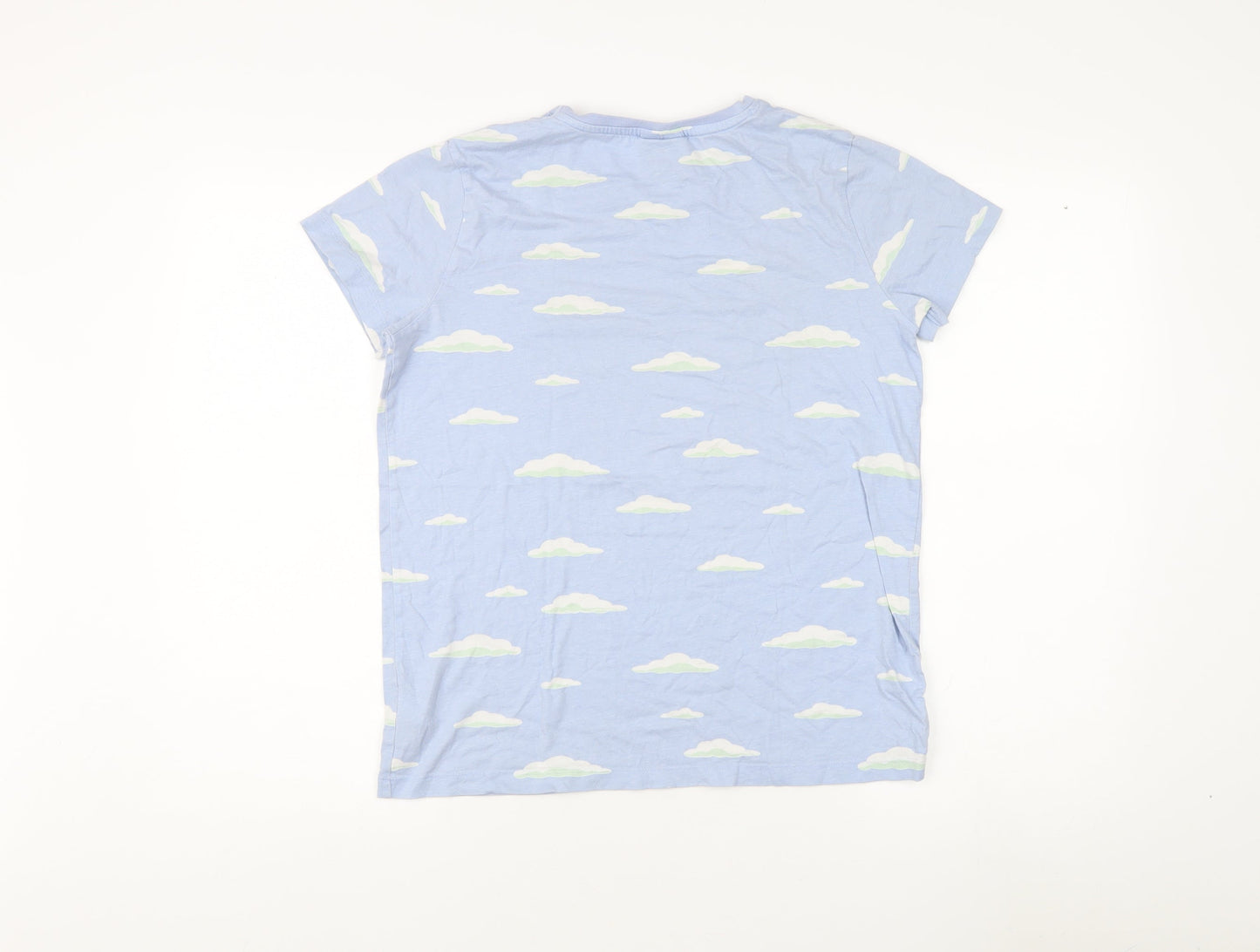 The Simpsons Blue T-Shirt Teens M Short Sleeve Crew Neck