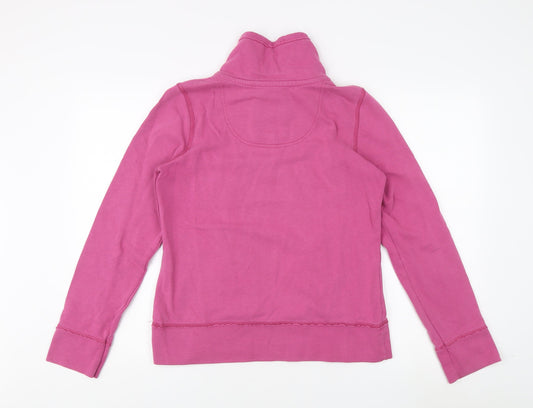 Maharaja Women's Pink Henley Sweatshirt, Size 12, 1/4 Zip