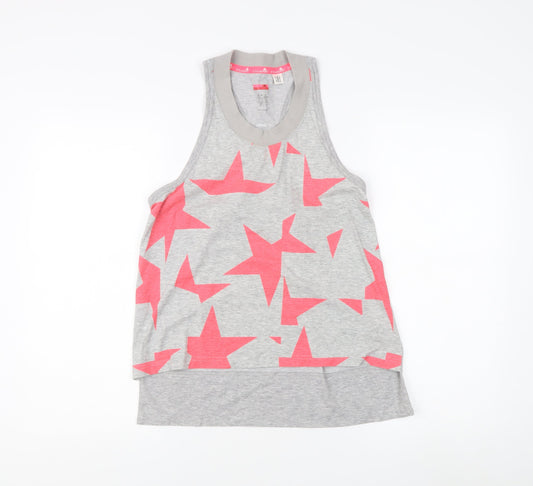 Additional front view of Adidas Women's Grey Sports Tank Top, size S