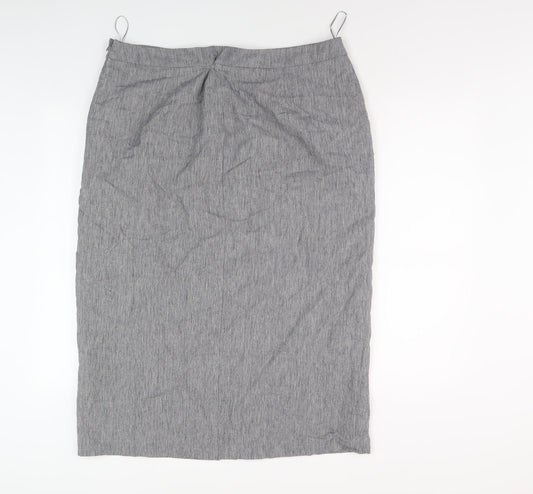 Jaeger Women's Grey Pencil Skirt Size 18 - Business Wear