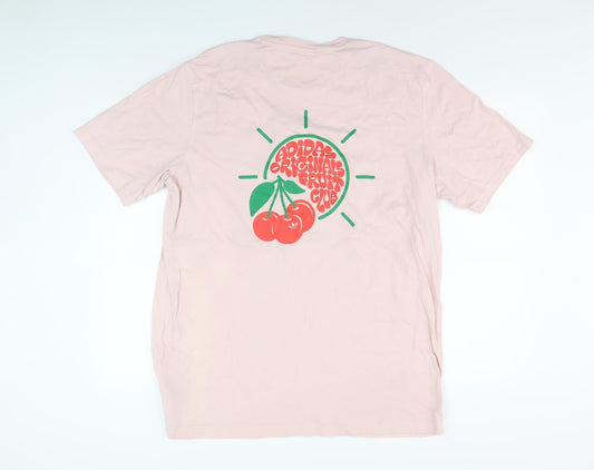 Adidas Unisex Pink Fruit Club T-Shirt L