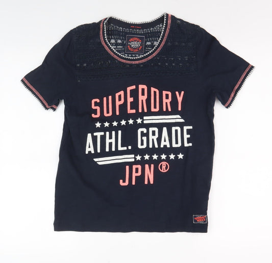 Superdry Women's Black XS Slim Fit T-Shirt
