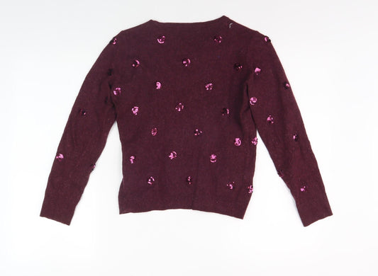 Laura Ashley Women's Red Pullover Jumper Size 12