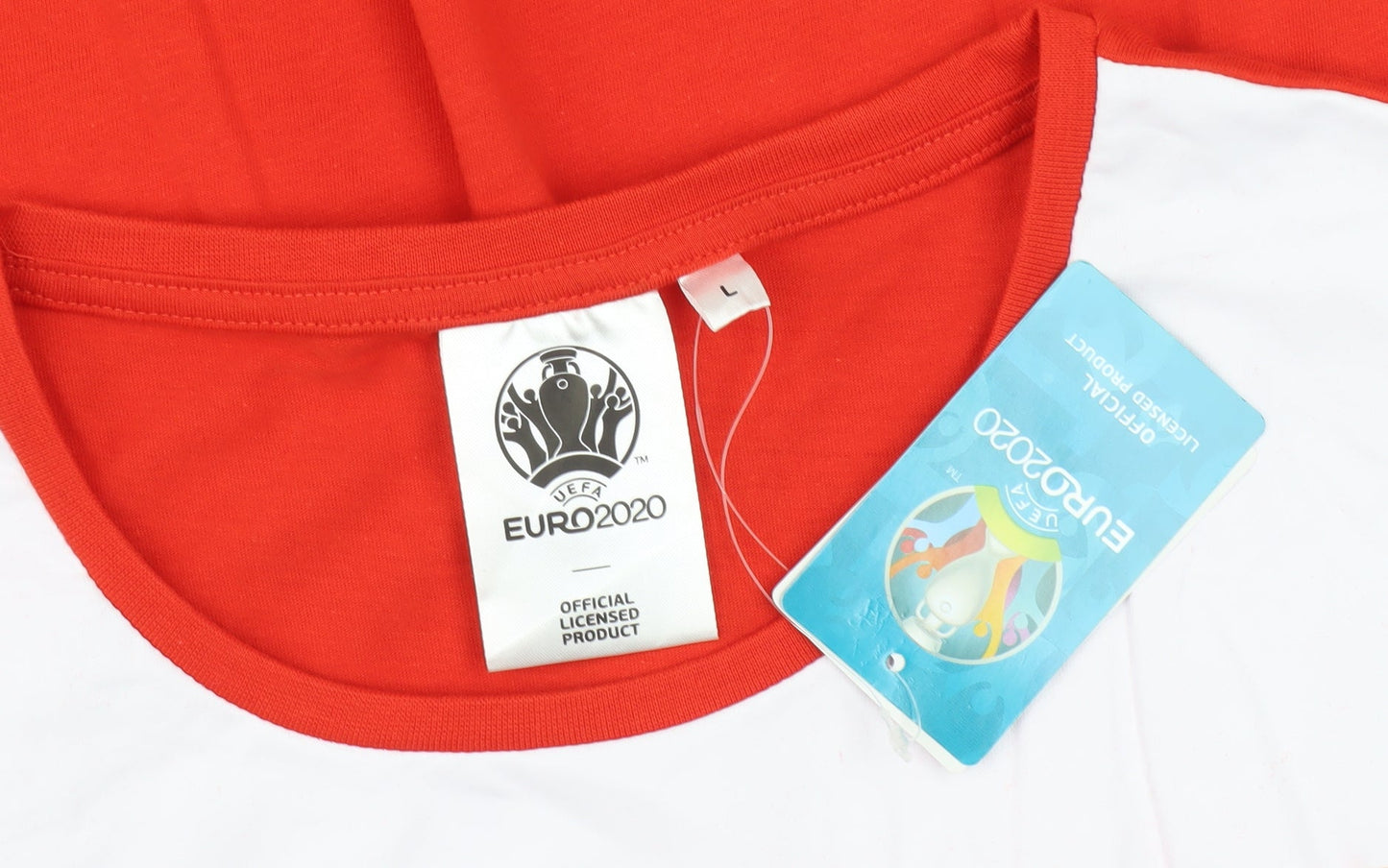 UEFA Euro 2020 Men's Red Graphic T-Shirt Size L