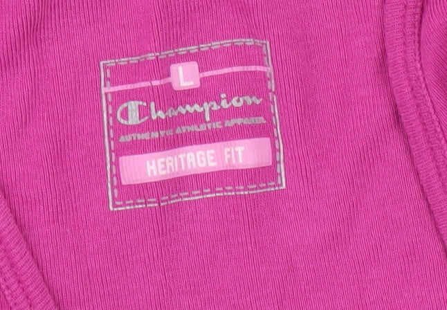 Champion Women's Pink Tank Top - Size L