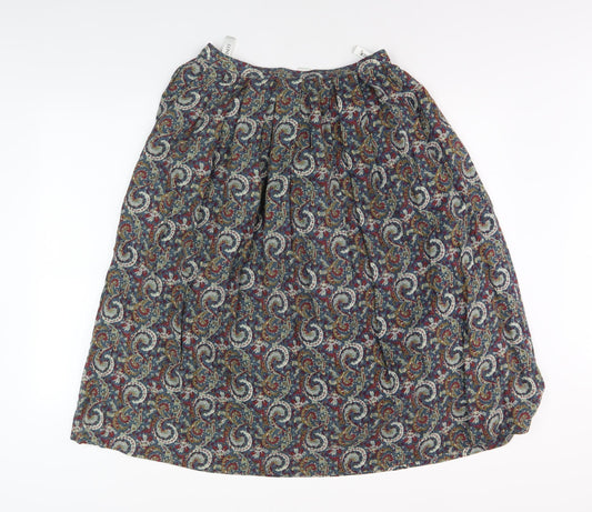 Viyella Women's Multicoloured Paisley Skirt, Size 12