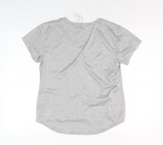 New Balance Women's Grey T-Shirt, Size 12, Gym Wear