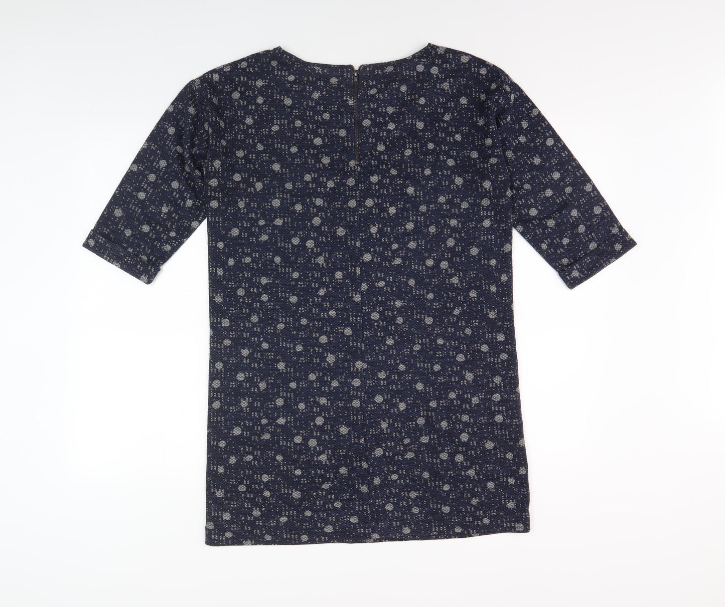White Stuff Women's Blue Floral Dress, UK 8, 3/4 Sleeve