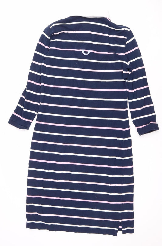 Crew Clothing Company Women's Blue Striped Shirt Dress