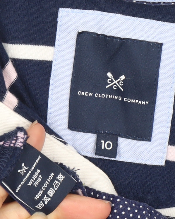 Close-up detail of Crew Clothing Women's Blue Striped Shirt Dress