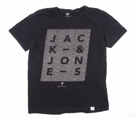 Jack & Jones Black Men's Graphic Print T-Shirt S