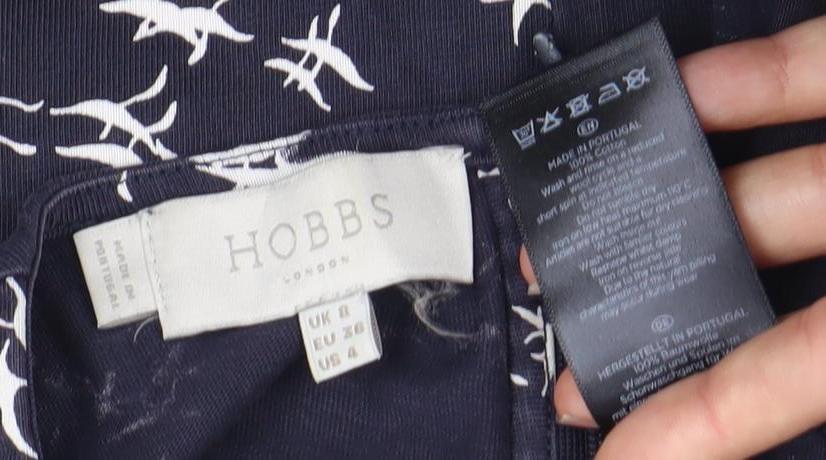 Hobbs Women's Blue Floral Dress Size 8 - Casual Style
