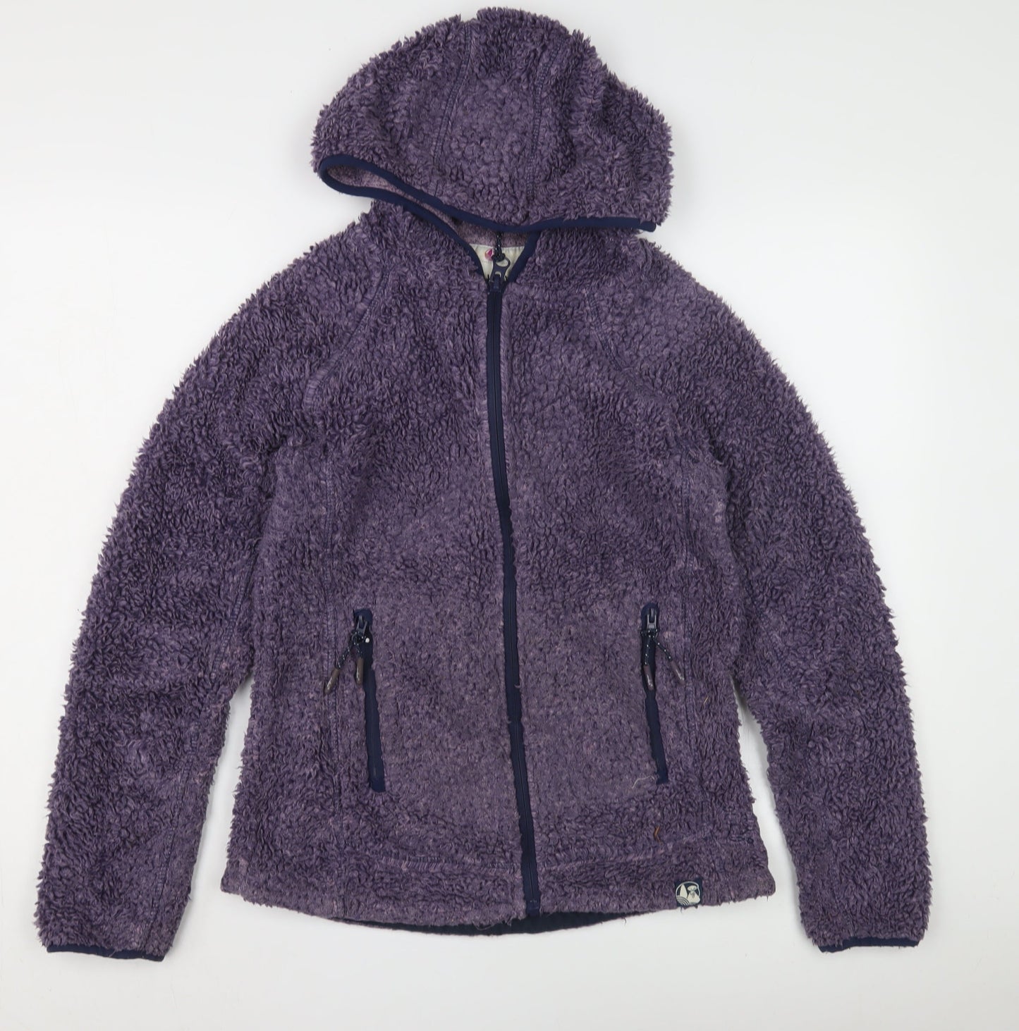 Weird Fish Women's Purple Full Zip Hoodie Size 10