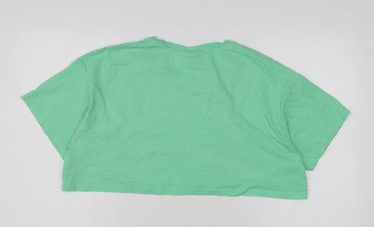 ASOS Women's Green Cropped T-Shirt Size 12