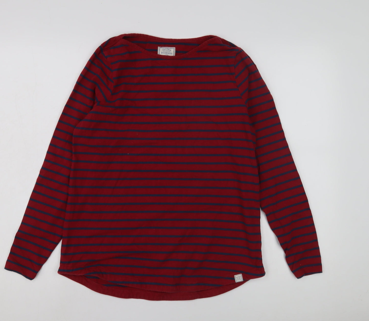 Fat Face Women's Red Striped Long Sleeve Jersey Top