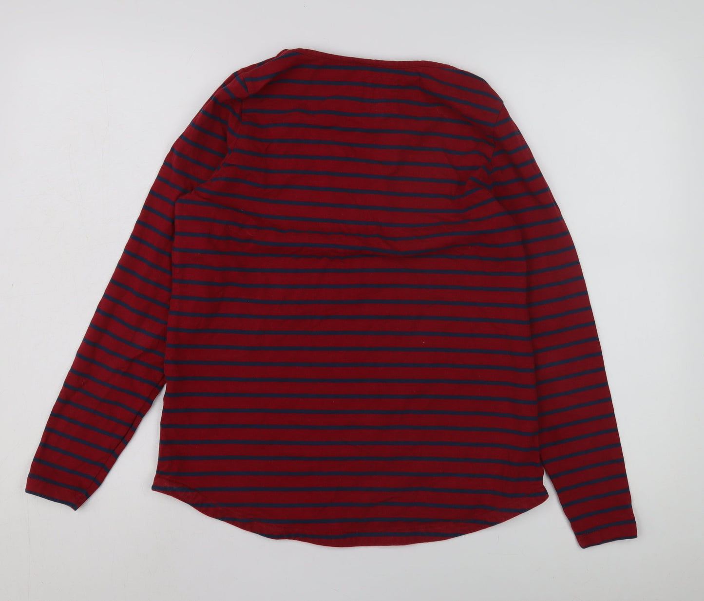 Fat Face Women's Red Striped Long Sleeve Jersey Top
