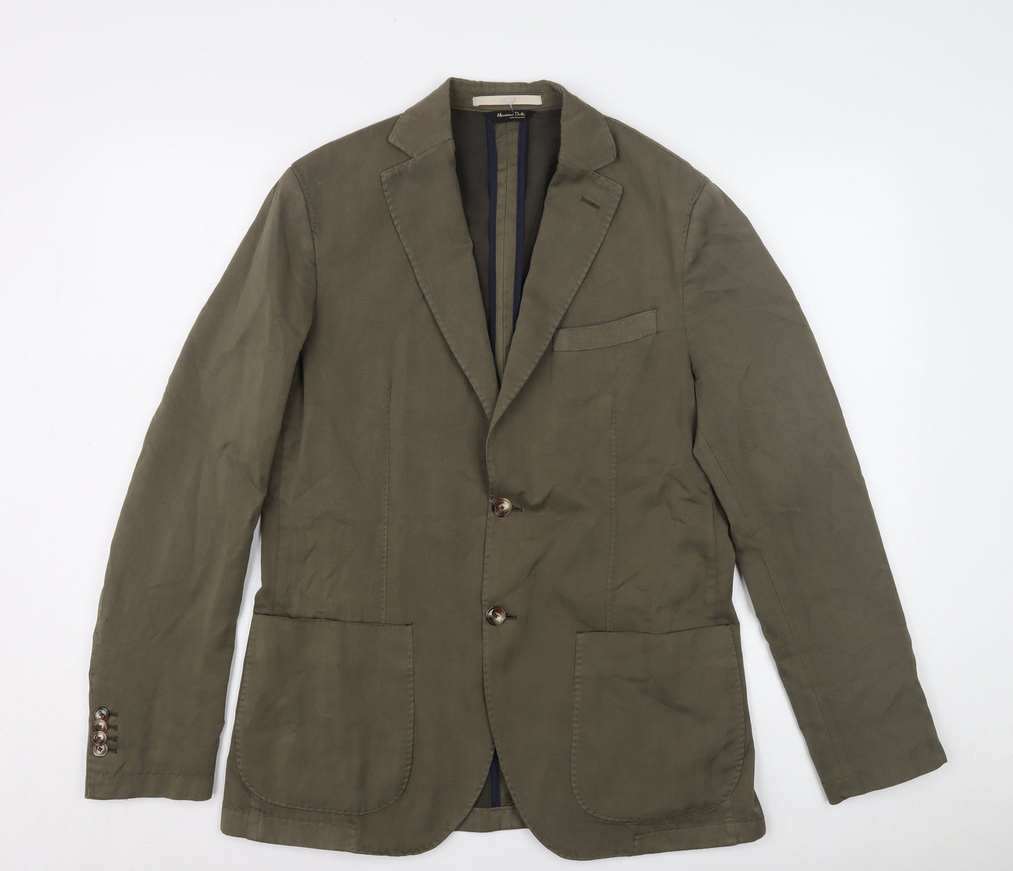 Massimo Dutti Men's Green Blazer, Size 46, Classic Style