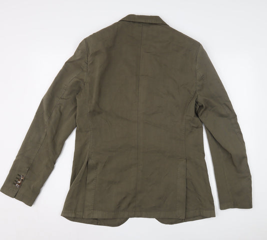 Massimo Dutti Men's Green Blazer, Size 46, Classic Style