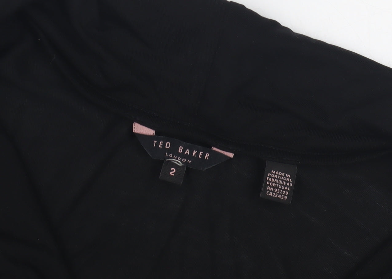 Ted Baker Women's Black Cowl Neck Top Size 6