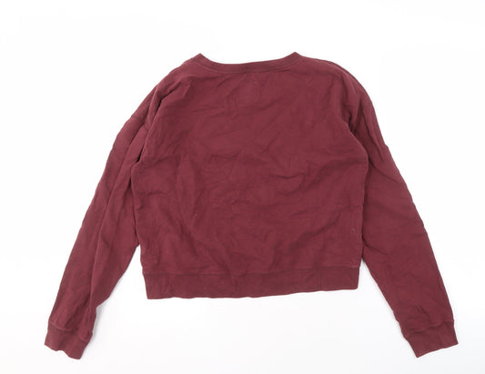Jack Wills Women’s Red Pullover Sweatshirt Size 10