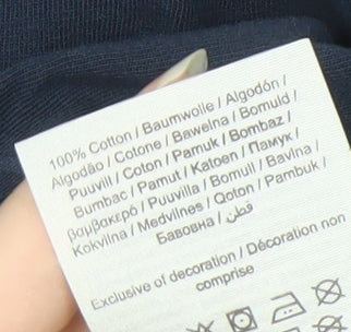 Jack & Jones Men's Blue Cotton Crew Neck T-Shirt L