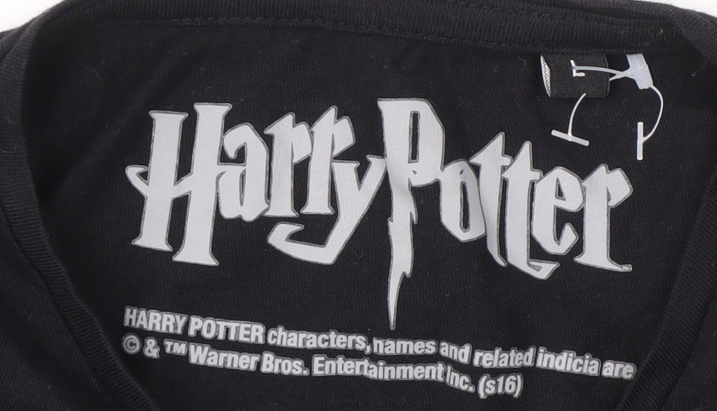 Harry Potter Black Graphic Men's T-Shirt - Excellent Condition