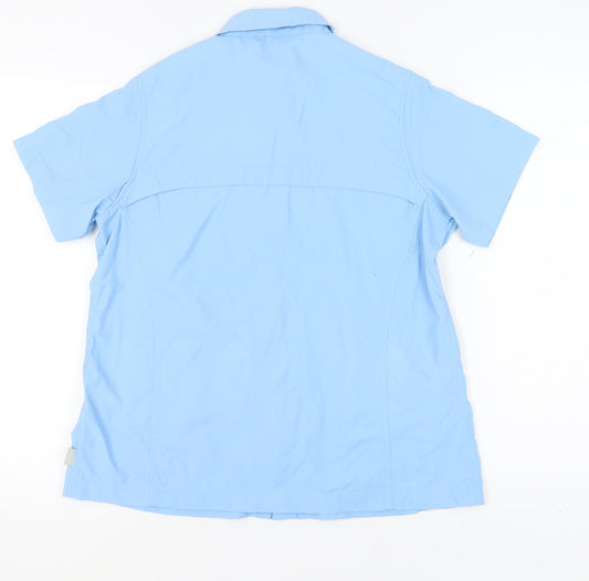 Womens UK Size 12 Regatta Blue Polyamide Button-Up