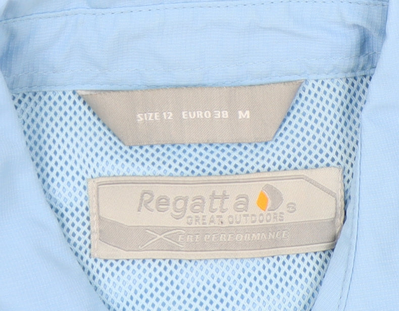Regatta Women's Blue Button-Up Shirt Size 12