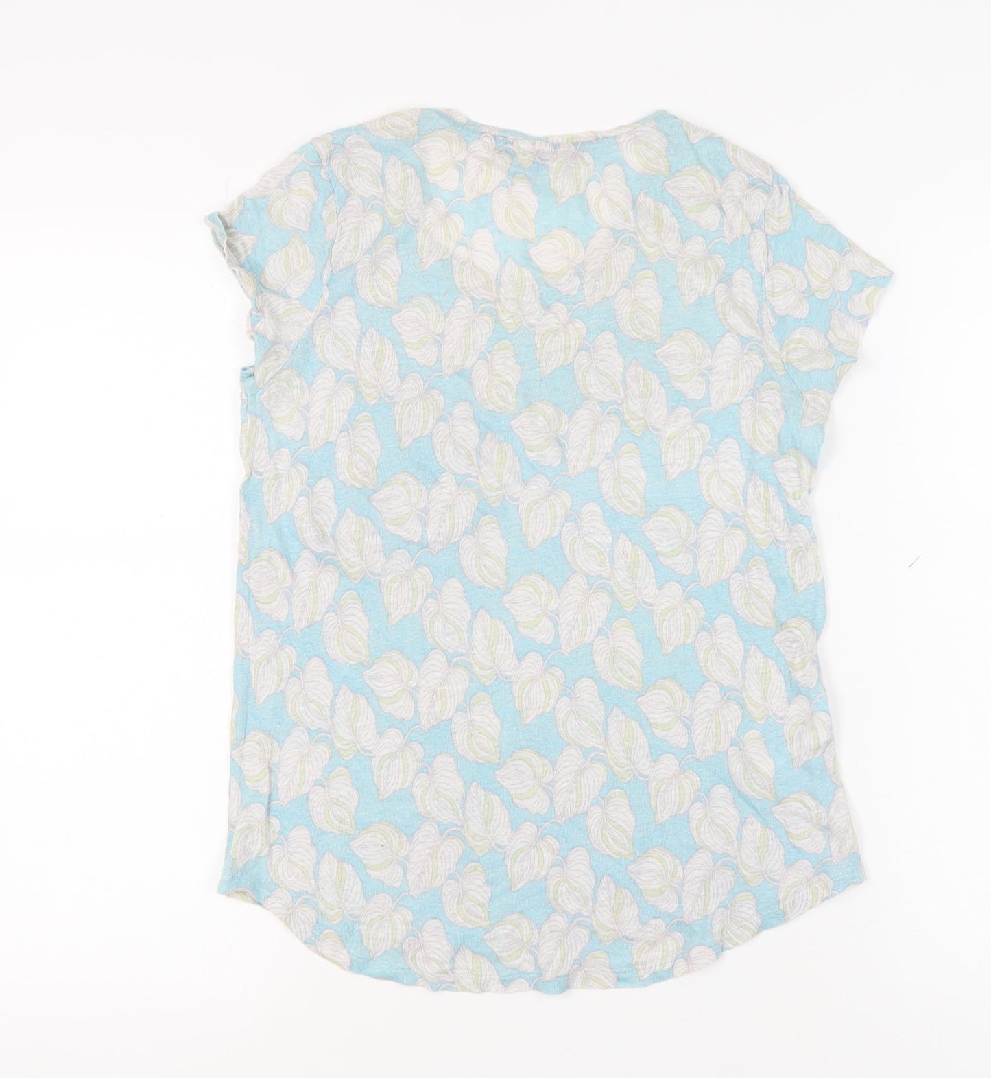 Laura Ashley Women's Blue Floral T-Shirt Size 10