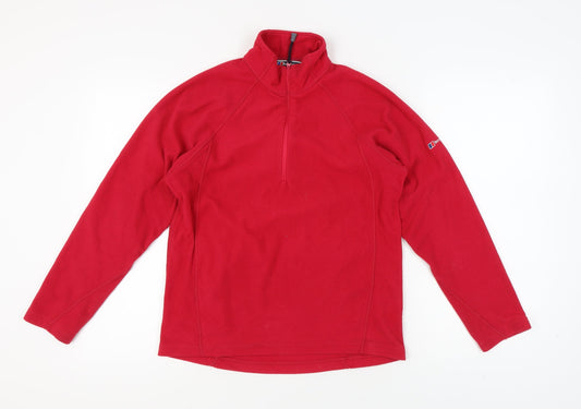 Berghaus Women's Red Fleece Pullover Sweatshirt Size 12