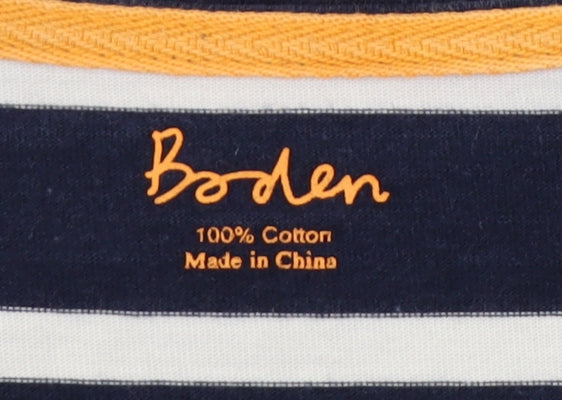 Boden Women's Striped Shift Dress in Cotton Size 14