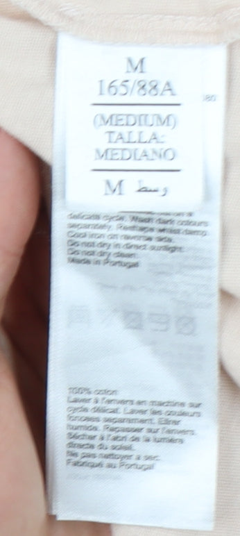 AllSaints Women's Beige Basic T-Shirt, Size M, Casual Wear