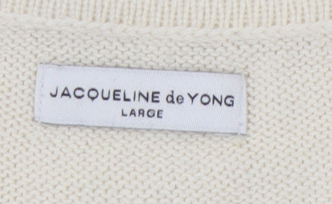 Brand and care label for Jacqueline de Yong Women's Beige Sleeveless Pullover L