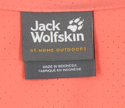 Jack Wolfskin Women's Orange Button-Up Shirt UK 8/10