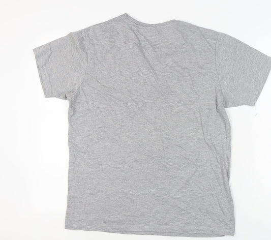 Farah Men's Grey Short Sleeve Crew Neck T-Shirt Size L