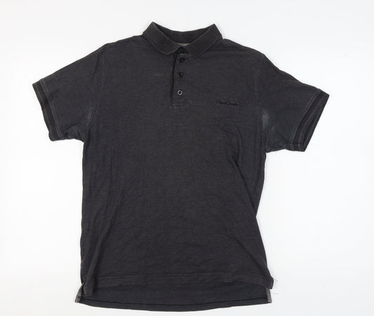 Pierre Cardin Men's Black Polo Shirt Size M