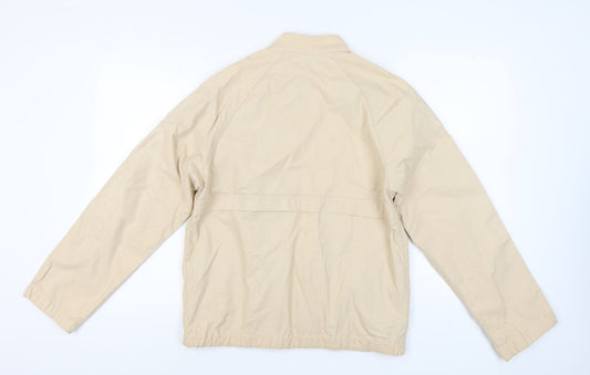 Levi's Men's Beige Cotton Biker Jacket, M, Classic Style