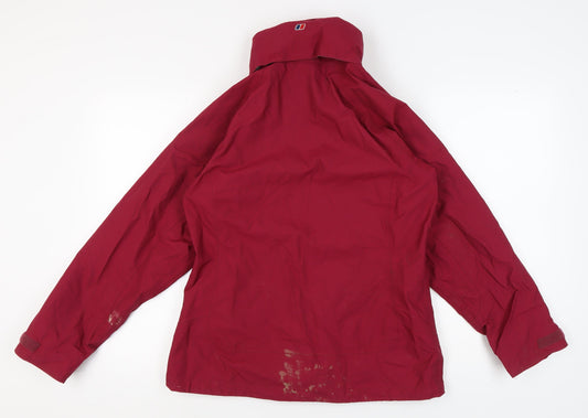 Berghaus Women's Red Waterproof Hooded Jacket Size 12