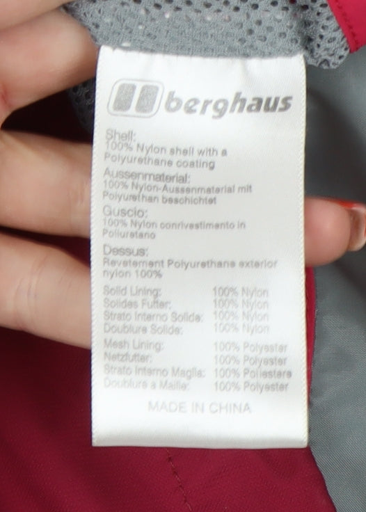 Berghaus Women's Red Waterproof Hooded Jacket Size 12