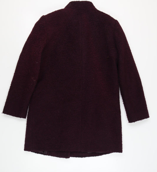 The Collection Women's Purple Wool Mid-Length Coat Size 14
