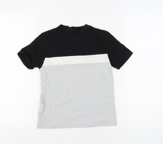 Fila Boys Colourblock T-Shirt 8-10 Years Black Logo