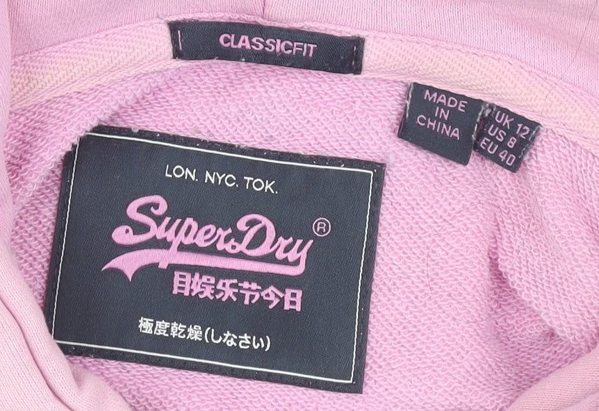 SuperDry Women's Pink Pullover Hoodie Size 12
