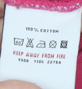 White Stuff Women's Pink 1/4 Zip Pullover Sweatshirt Sz 10