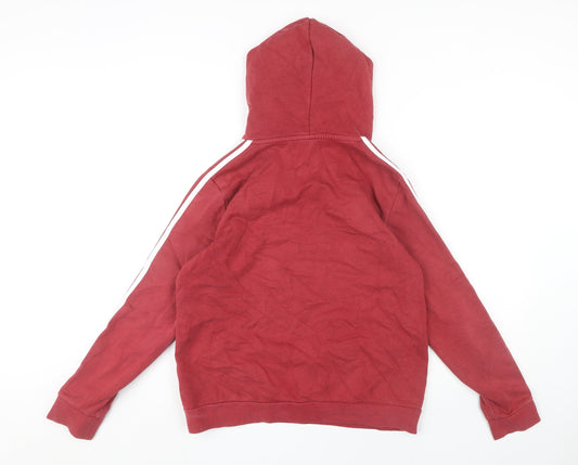 Adidas Red Pullover Hoodie Unisex L Logo Hooded