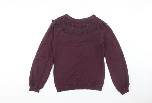 Fat Face Women's Purple Pullover Sweatshirt Size 8