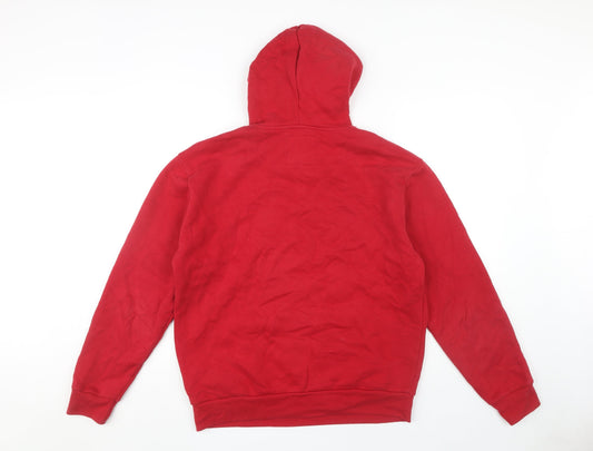 Hollister Red Men's Pullover Hoodie, Size M