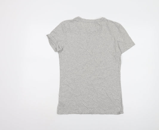Calvin Klein Women's Grey Basic T-Shirt, Size M, Casual Wear